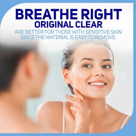 Breathe Right Nasal Strips Clear For Sensitive Skin Large 30 Each - Image 2