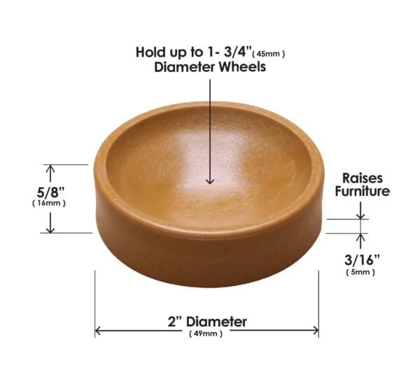 Slipstick CB600 Furniture Wheel Caster Cups/Floor Protectors with Non Skid Rubber Grip (Se - Image 4