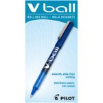Pilot VBall Liquid Ink Rolling Ball Stick Pens, Extra Fine Point, Blue Ink, 12-Pack (35201 - Image 2