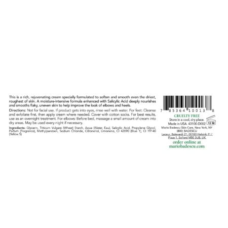 Mario Badescu Elbow & Heel Smoothing Cream, Rich, Thick Formula with Exfoliating Salicylic - Image 2