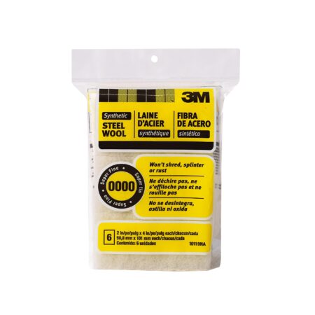 3M Synthetic Steel Wool Pads, 6-Pad, Use Wet Or Dry, Compatible With Water-Based Strippers