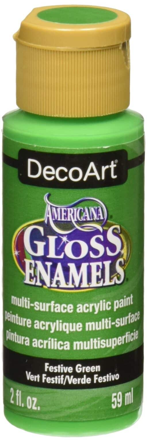 DecoArt Gloss Enamel Paint, Green, 2 Fl Oz (Pack of 1)