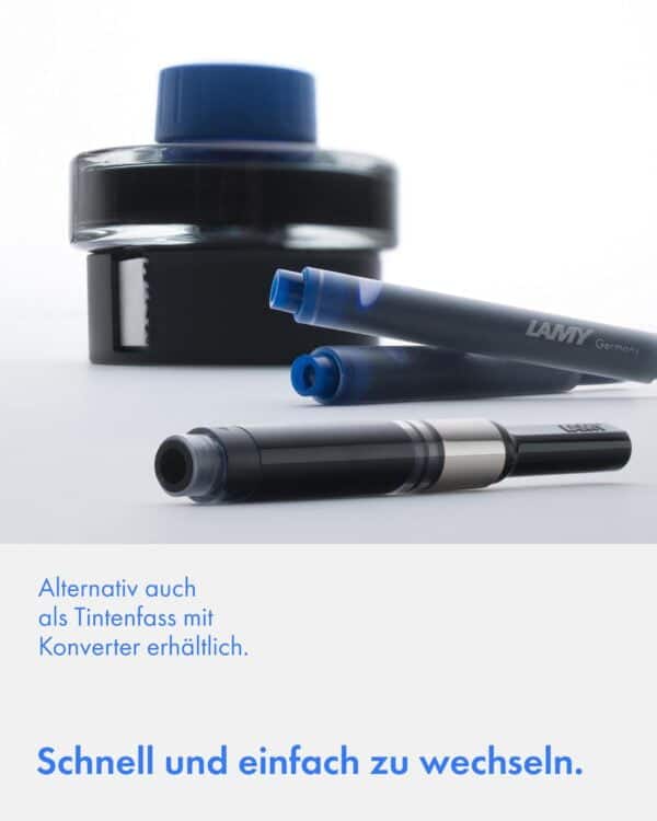 Lamy T10 Ink Cartridges Blue (1 Packet With 5 Cartridges) - Image 3