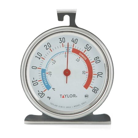 Taylor 5924 Large Dial Kitchen Refrigerator and Freezer Kitchen Analog Thermometer, 3 Inch