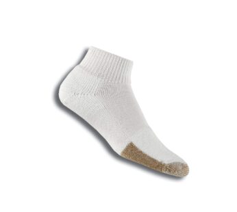 thorlos mens Tmx Max Cushion Ankle Tennis Socks, White (1 Pair), Large US