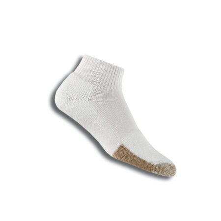 thorlos mens Tmx Max Cushion Ankle Tennis Socks, White (1 Pair), Large US