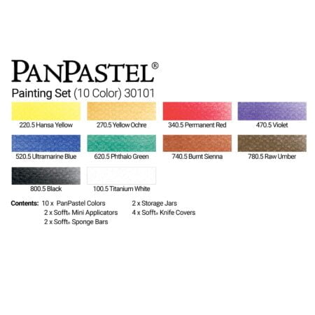 30101 Ultra Soft Artist Pastel 10 Color Painting Set by PanPastel, Includes Sofft Tools - Image 3