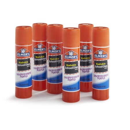 Elmer's Disappearing Purple School Glue, Washable, 6 Pack, 0.21-ounce sticks - Image 4