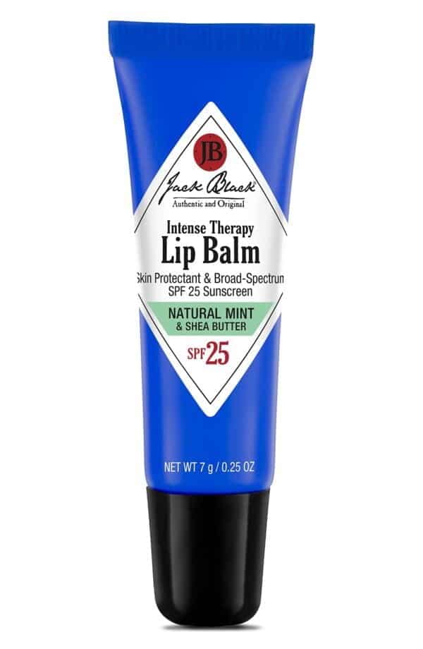 Jack Black Intense Therapy Lip Balm, 0.25-Oz. ? Natural Mint & Shea Butter, SPF 25 Sun Pro