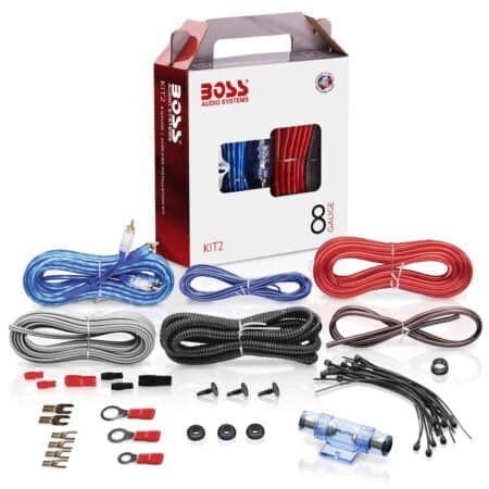 BOSS Audio Systems KIT2 8 Gauge Complete Car Amplifier Installation Wiring Kit with Power