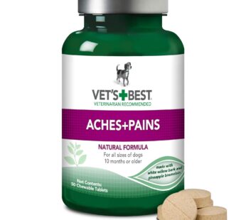 Vet?s Best Aches + Pains Dog Supplement – Vet Formulated for Dog Occasional Discomfort and