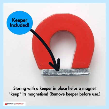 Dowling Magnets Alnico Horseshoe Magnet (One 1 Inch High Red Small Magnet) and One Keeper. - Image 5