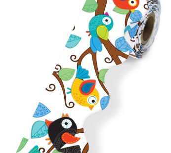 Carson Dellosa Boho Bird Decor Bulletin Board Borders, 36 Feet of Scalloped Boho Decor Cla