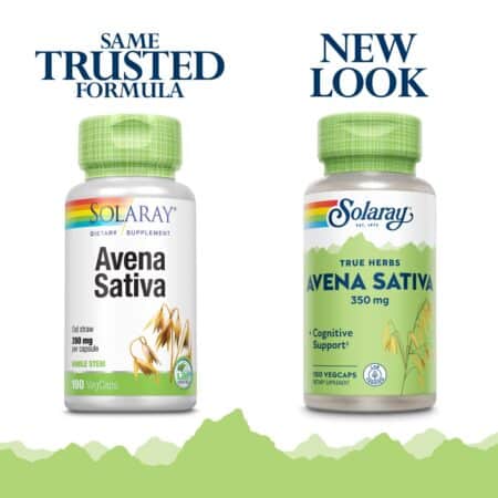 SOLARAY Avena Sativa, 350 mg | 100 Count - Image 2