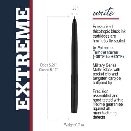 Fisher Space NonReflective Military Cap-O-Matic Space Pen, Matte Black (SM4B) - Image 2