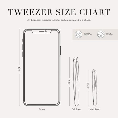 Tweezerman Mini Slant Tweezer - Tweezers for Eyebrows, Travel Tweezers for Eyebrows, Facia - Image 2