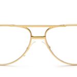 Pyramex Pathfinder Aviator Safety Glasses with Gold Frame and Clear Lens - Image 3