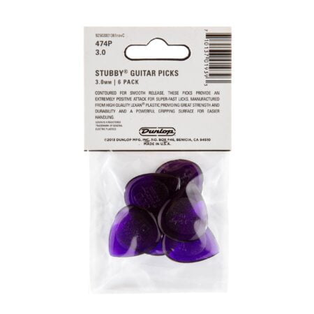 JIM DUNLOP 474P3.0 Stubby?, Dark Purple, 3.0mm, 6/Player's Pack - Image 5