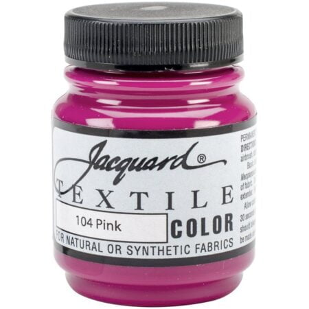 Jacquard Fabric Paint for Clothes - 2.25 Oz Textile Color Pink Leaves Fabric Soft - Perman