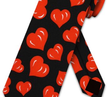 Three Rooker Hearts TIES Valentines Day Men’s Neck tie heart