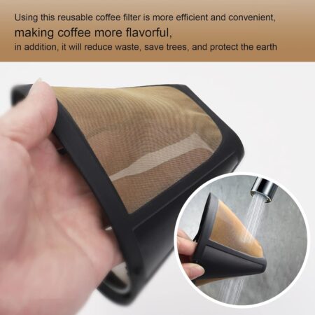 Medelco #4 Cone Permanent Coffee Filter - Image 6