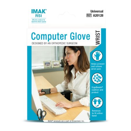 Brownmed - IMAK RSI Computer Glove - Comfortable Game Glove - Wrist Brace to Support Carpa