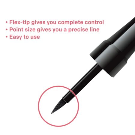 Almay Liquid Eyeliner, Waterproof, Fade-Proof Eye Makeup, Easy-to-Apply Liner Brush, 221 Black, 0.1 Oz - Image 3