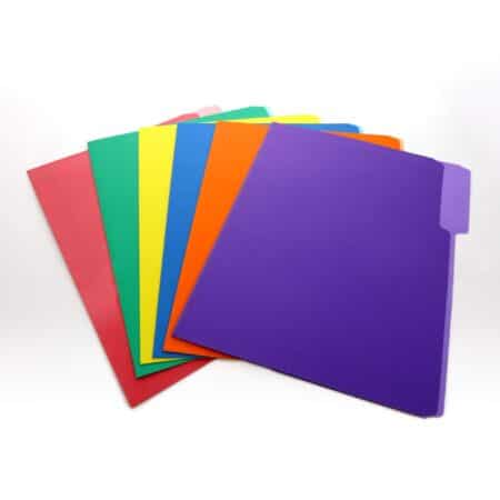 BAZIC Manila File Folder 1/3 Cut Letter Size, Assorted Color Left Right Center Tabs Positi - Image 4