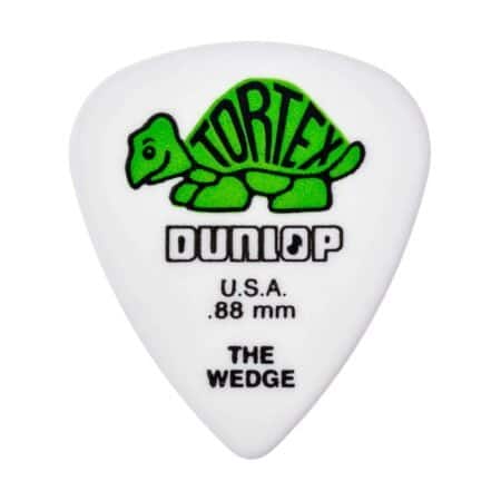 JIM DUNLOP 424P.88 Wedge, White/Green, .88mm, 12/Player's Pack