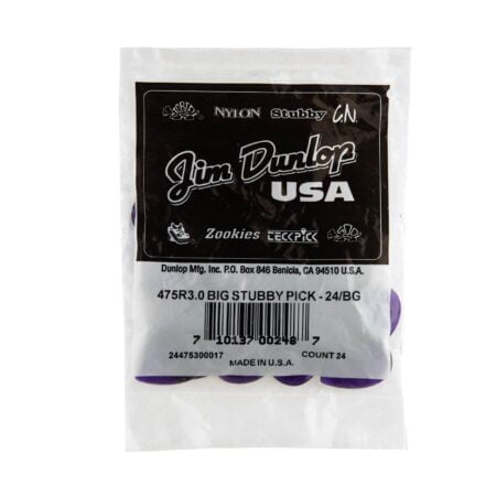 JIM DUNLOP Big Stubby?, Dark Purple, 3.0mm, 24/Bag - Image 4