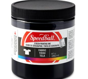 Speedball Fabric Screen Printing Ink, 8-Ounce, Black for T-Shirt and Silkscreen Printmakin
