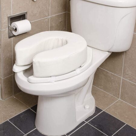 Briggs Healthcare Vinyl Cushion Toilet Seat, 4" - Image 4