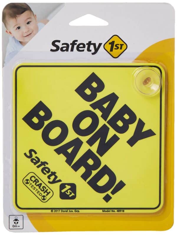 Safety 1st #489180030 Yellow Baby On Board Sign