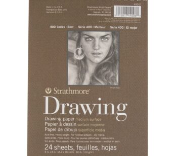 Strathmore Medium Drawing Spiral Paper Pad 6″X8″-24 Sheets -62400200