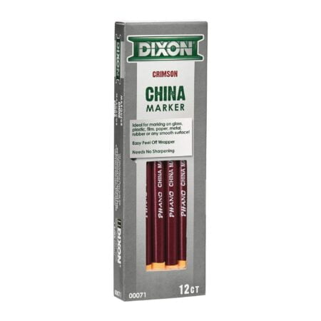 Dixon Industrial Phano Peel-Off China Marker Pencils, Crimson Red, 12-Pack (00071) - Image 4