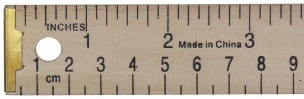 Dritz Wood Metal Tips Yardstick Ruler, 1/4 x 36-Inch, Natural - Image 3