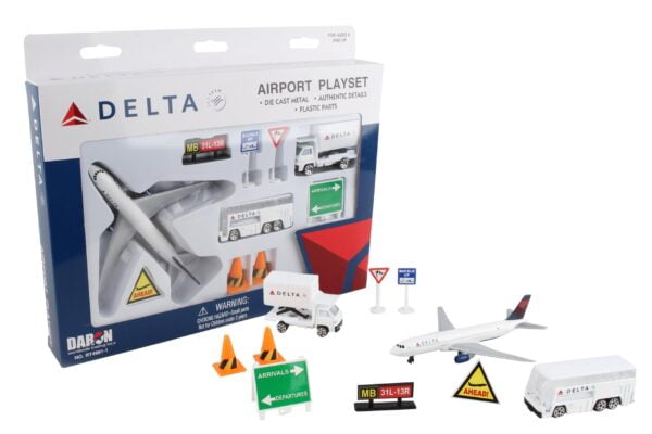 Delta Airlines 12 Piece Playset (Color of the content may Vary)