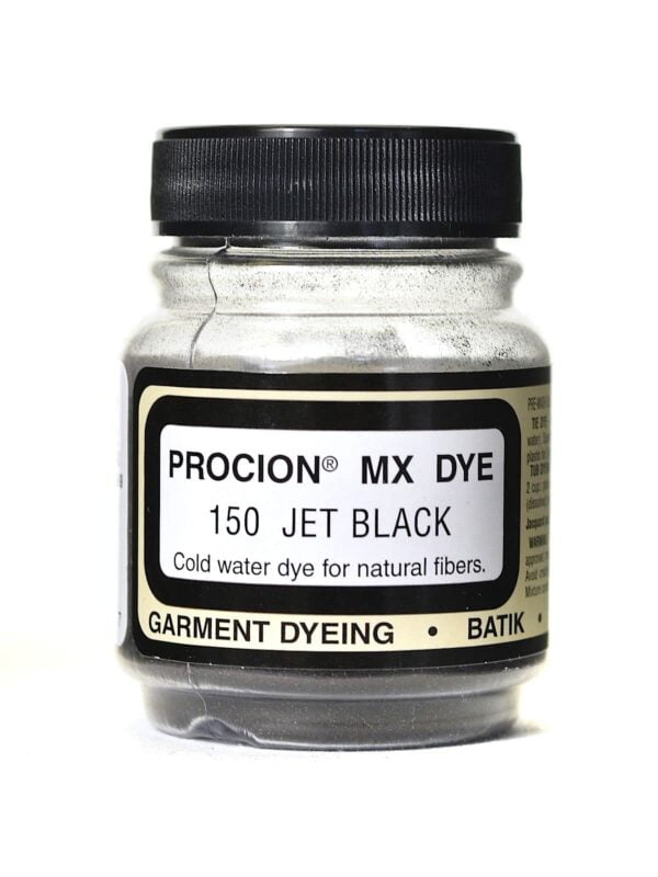 Jacquard Procion Mx Dye - Undisputed King of Tie Dye Powder - Jet Black - 2/3 Oz - Cold Wa