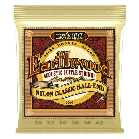 Ernie Ball Folk Nylon Clear & Gold Ball-End 80/20 Bronze Acoustic Guitar Strings, 28-42 Ga - Image 3