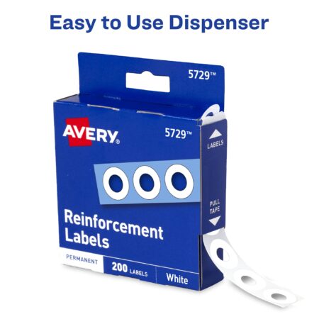 Avery Self-Adhesive Hole Reinforcement Stickers, 1/4" Diameter Hole Punch Reinforcement La - Image 5