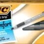 BIC Round Stic Grip Xtra Comfort Ballpoint Pen, Fine Point (0.8mm), Black, 12-Count