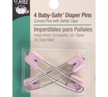 Dritz Pastel Baby-Safe, 4 Count, Assorted Colors Diaper Pins