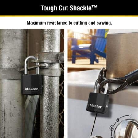 Master Lock Magnum Heavy Duty Outdoor Padlock with Key, 1 Pack, M115XDLF - Image 3