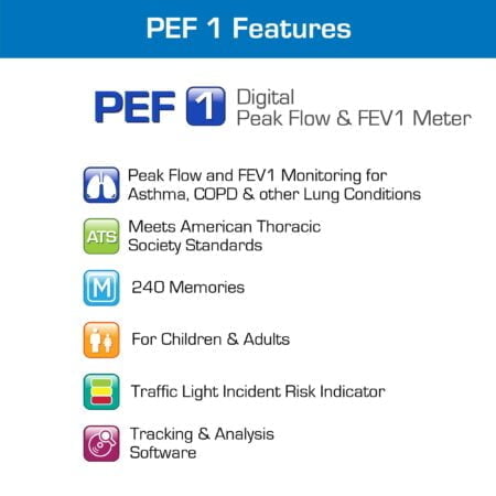 Microlife Digital Peak Flow Meter with FEV1 & Tracking Software | Reliable & Accurate Resp - Image 5