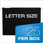 Pendaflex Recycled Hanging Folders, Letter Size, Black, 1/5 Cut, 25/BX (81605) - Image 5