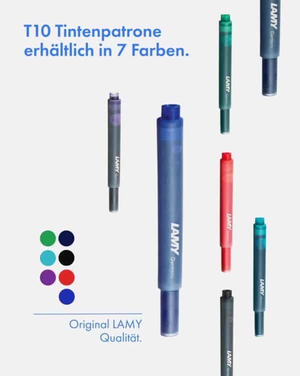 Lamy T10 Ink Cartridges Blue (1 Packet With 5 Cartridges) - Image 4