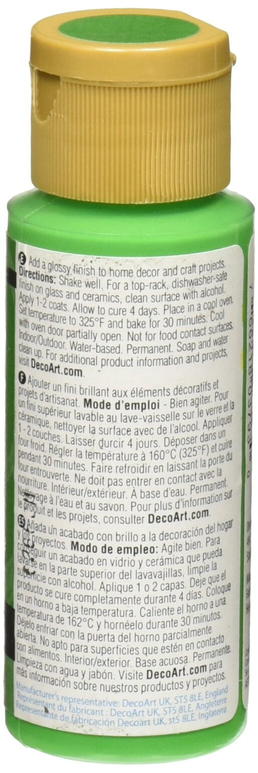 DecoArt Gloss Enamel Paint, Green, 2 Fl Oz (Pack of 1) - Image 2