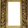 Franklin Brass Paisley Wall Plate, Tumbled Antique Brass Single Decorator Switch Cover, 1-
