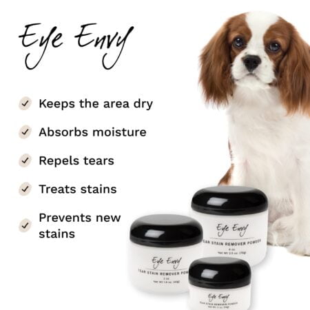 Eye Envy Tear Stain Remover Powder for Dogs and Cats|100% Natural, Safe|Apply Around Eyes| - Image 2