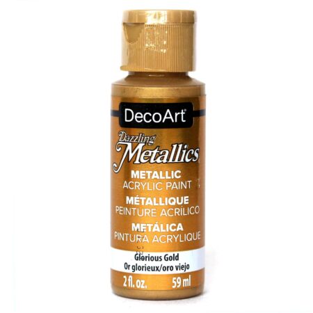 DecoArt DM-DA071 Dazzling Metallics 2-Ounce Glorious Gold Acrylic Paint